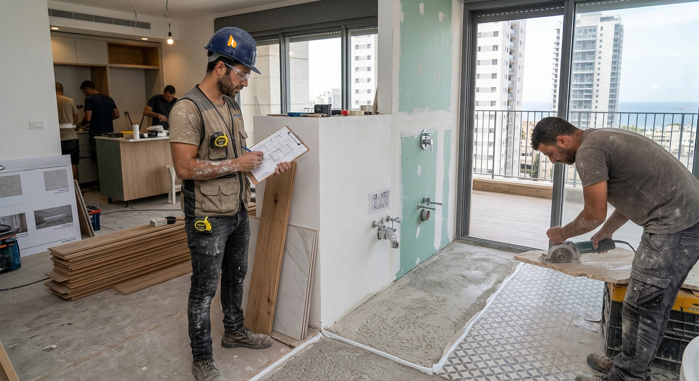 מדריך לחברות בנייה על תפקידו של מנהל עבודה גמרים בפרויקטים: ניהול קבלני משנה, אכיפת תקנות מינהל הבטיחות, שימוש ב-CRM של BuildNav, והשמת עובדים דרך cwa